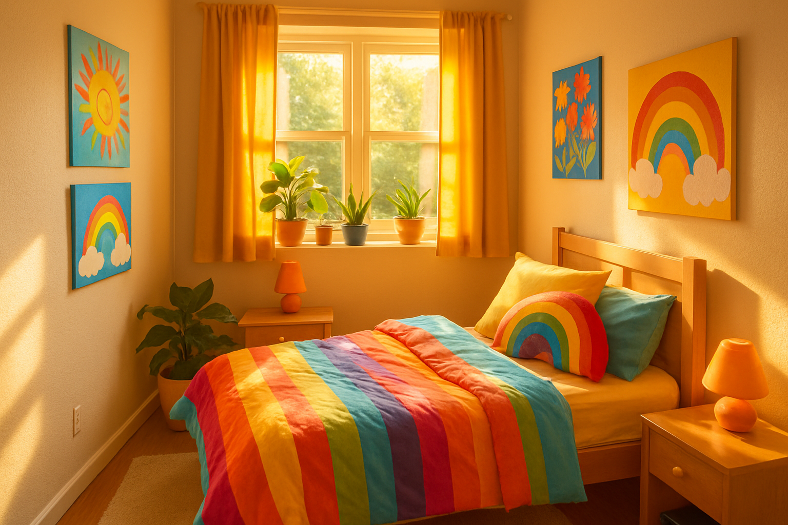 A child sleeping peacefully in a safe, cozy bedroom