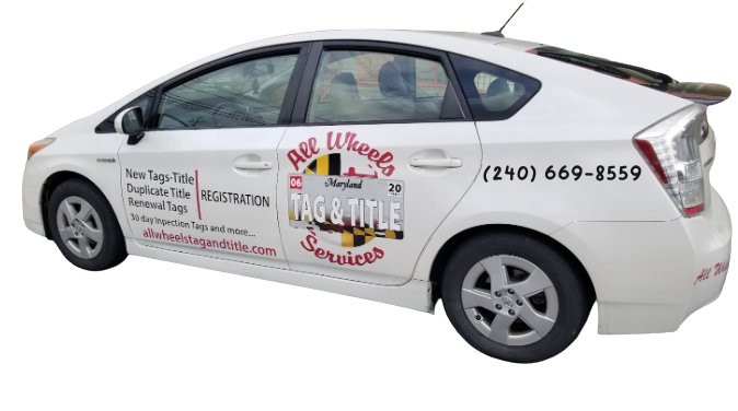 All Wheels Tag & Title service vehicle in Gaithersburg, MD